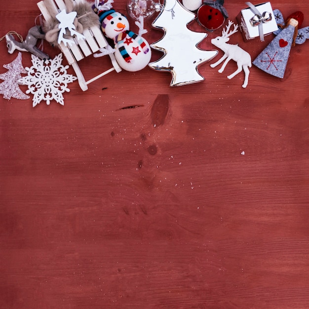 Free Photo christmas decoration with space on bottom