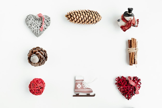 Christmas decorations and objects for mock up template design. 