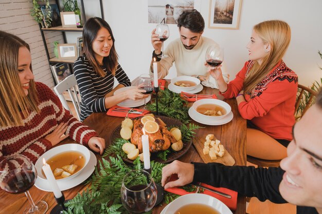 Christmas dinner at home