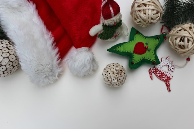 Free Photo christmas elements on white background