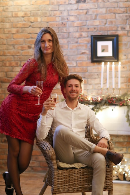 Christmas Eve, man and a woman