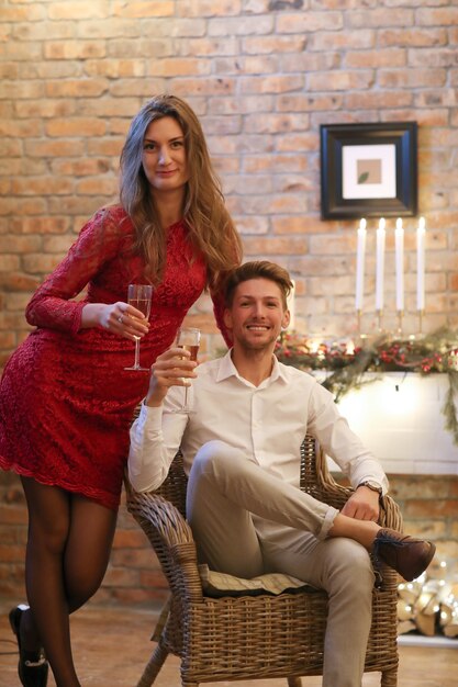 Christmas Eve, man and a woman