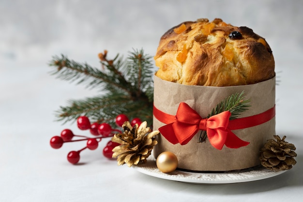 Christmas food panettone