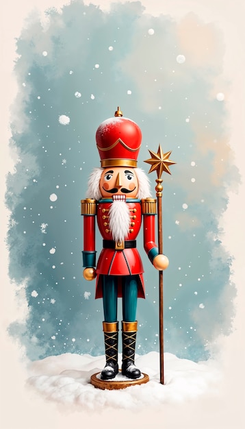 Free Photo christmas nutcracker illustration