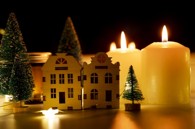 Christmas ornaments with candles