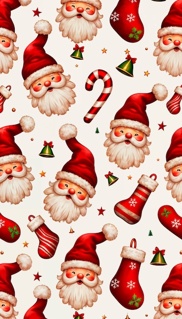 Free photo christmas santa claus background illustration