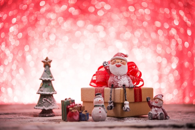 Free Photo christmas scene with santa claus and snowman