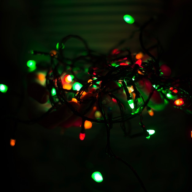 Free Photo christmas string lights