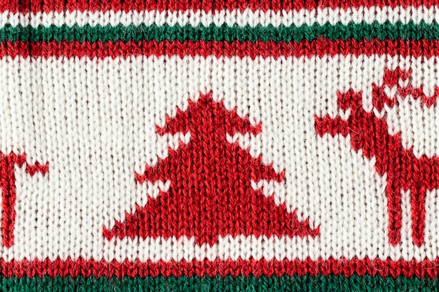 Free Photo christmas sweater with red details top view