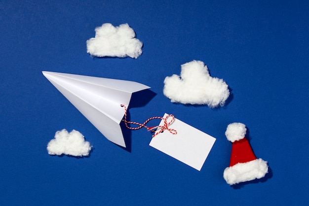 Free Photo christmas travel concept with airplane