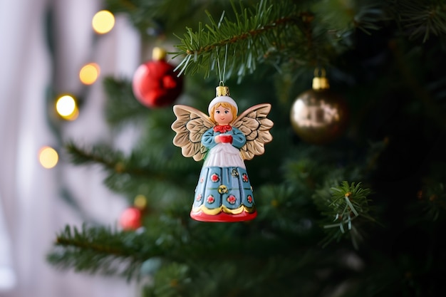 Christmas tree angel ornament