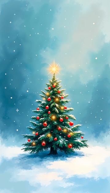 Free Photo christmas tree background illustration