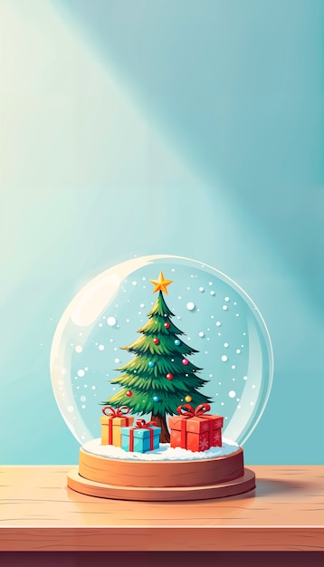 Free photo christmas tree  bauble background illustration