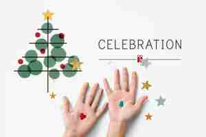 Free photo christmas tree celebration tinsel concept