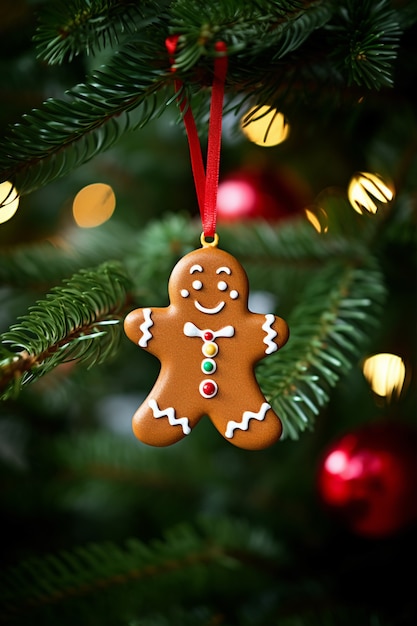 Free Photo christmas tree gingerbread ornament