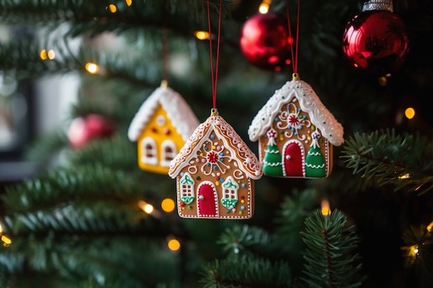 Free photo christmas tree house ornaments