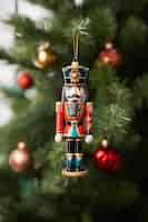 Free photo christmas tree nutcracker ornament