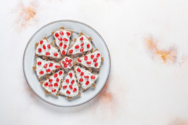 Christmas tree shaped snacks.