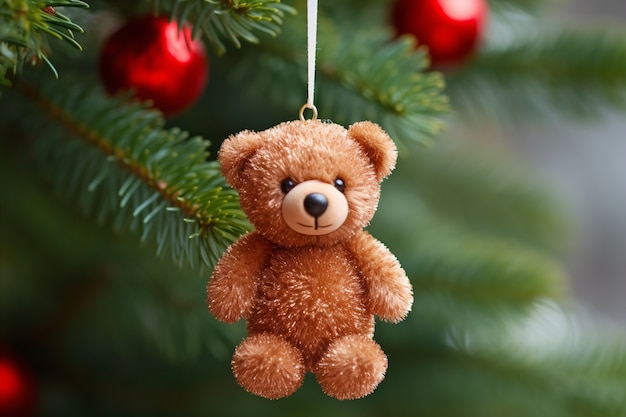 Christmas tree teddybear ornament