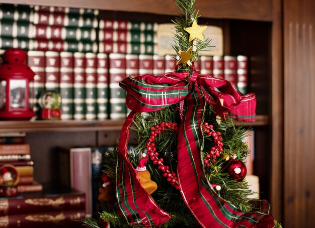 Christmas tree with ribbons