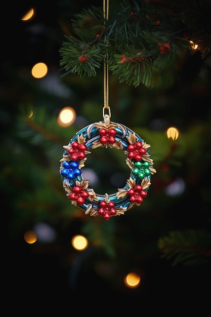 Free photo christmas tree wreath ornament