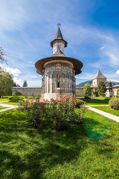 The church from Sucevita Monastery in the Bucovina Romania