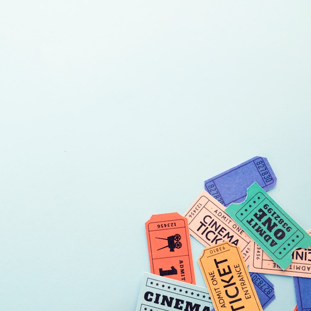 Free Photo cinema concept with tickets