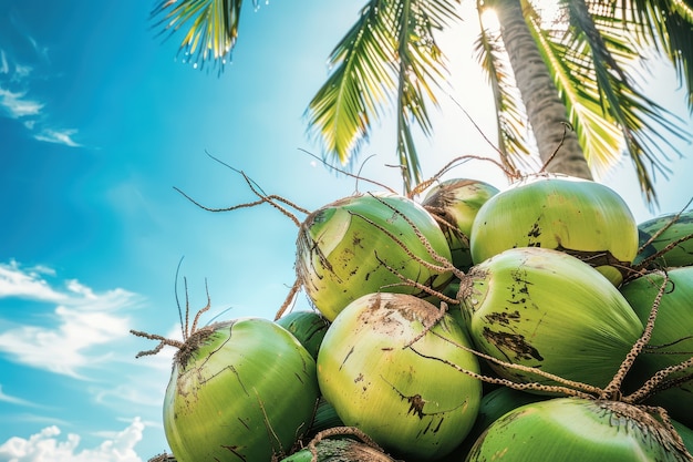 Free Photo cinematic coconut on the beach