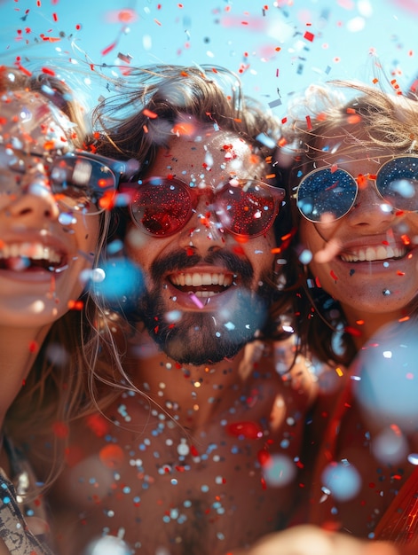 Free Photo cinematic portrait of people celebrating usa independence day national holiday