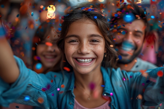 Free photo cinematic portrait of people celebrating usa independence day national holiday