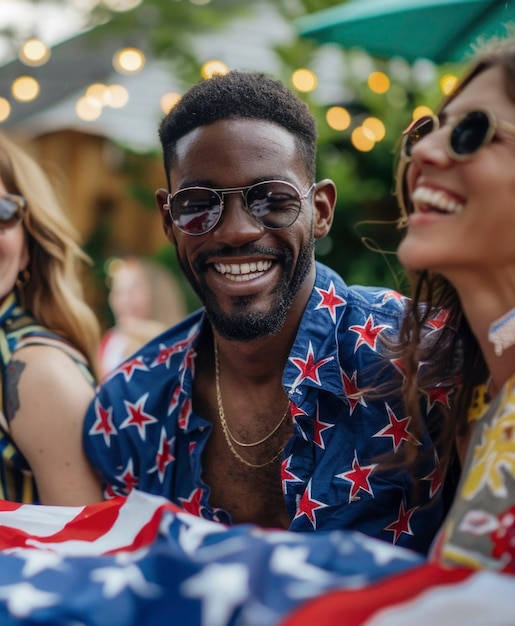 Free Photo cinematic portrait of people celebrating usa independence day national holiday