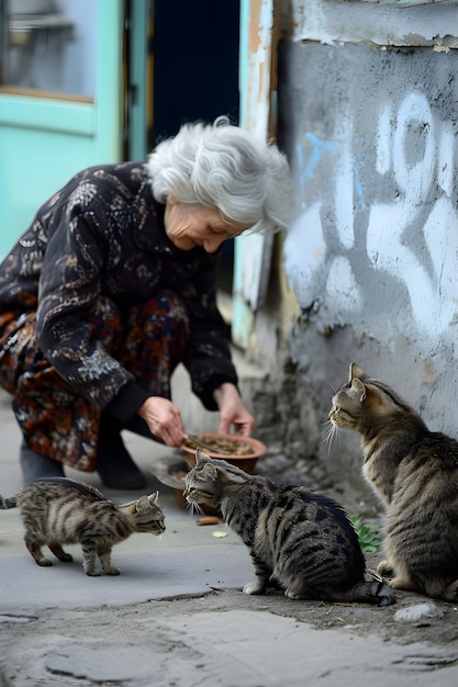 Free photo cinematic scene depicting support and kindness amongst communities of people