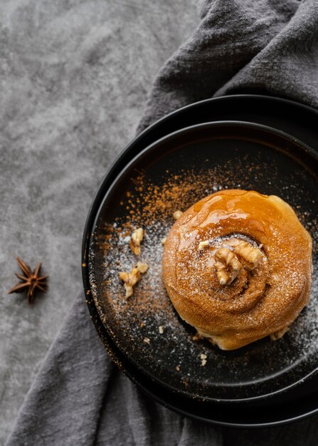 Cinnamon roll assortment top view