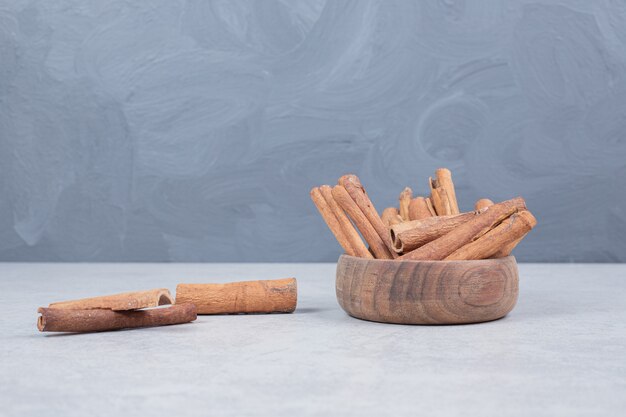 Cinnamon sticks on white background. High quality photo