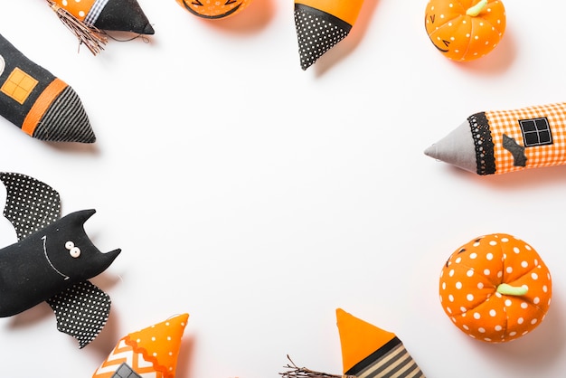 Free photo circle from halloween toys