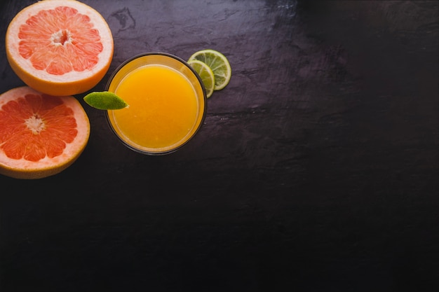 Free photo citrus fruits composition with copy space