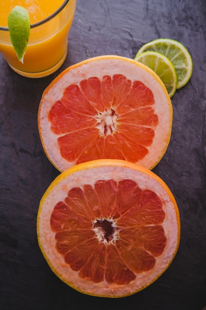 Free photo citrus fruits composition