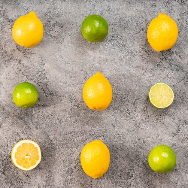 Citrus on stucco background