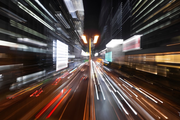 Free photo city at night with architecture and vibrant lights