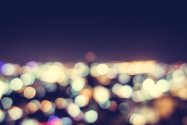 Free photo city night with bokeh effect