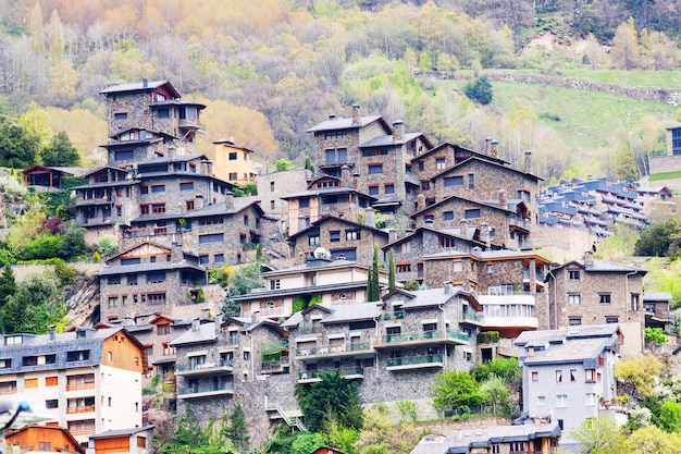 City at  Pyrenees mountains. Andorra la Vella