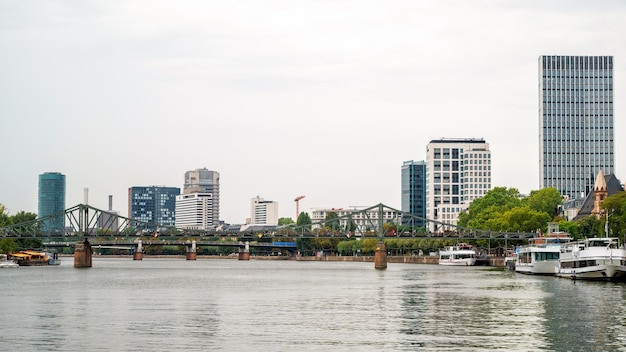 Free photo cityscape of frankfurt downtown germany