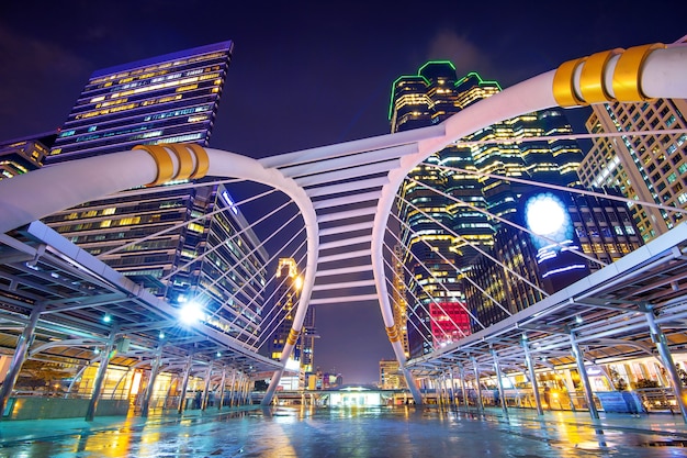 Cityscape of Sathorn in Bangkok,Thailand.