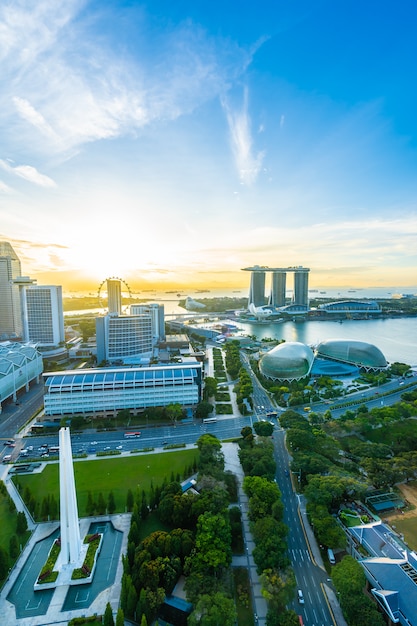 Free photo cityscape in singapore city skyline