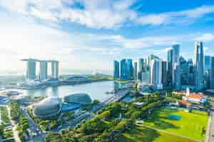 Free photo cityscape in singapore city skyline