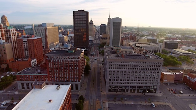 Free photo cityscape with a lot of tall buildings in buffalo, new york