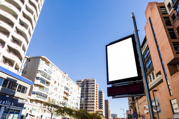 Free photo cityscape with a neon sign