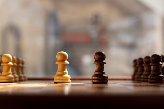 Free Photo classic chess board still life