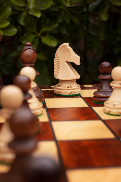 Free Photo classic chess board still life