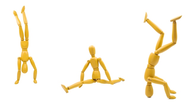 Classic dummy with different postures